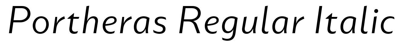Portheras Regular Italic